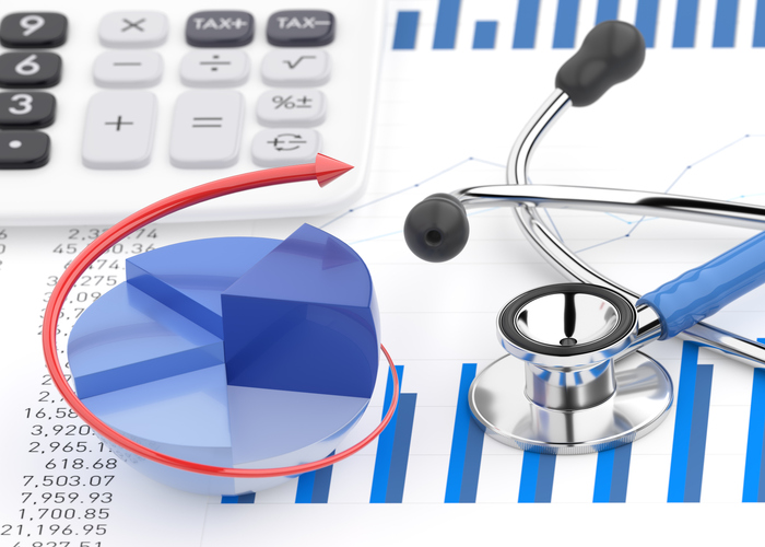 Stethoscope with financial statement